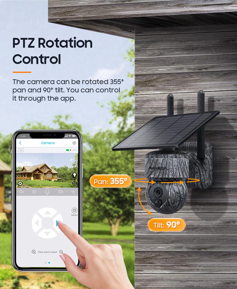 4G Wireless PTZ Outdoor Dome Camera - HD Night Vision, Solar-Powered, Waterproof Surveillance System