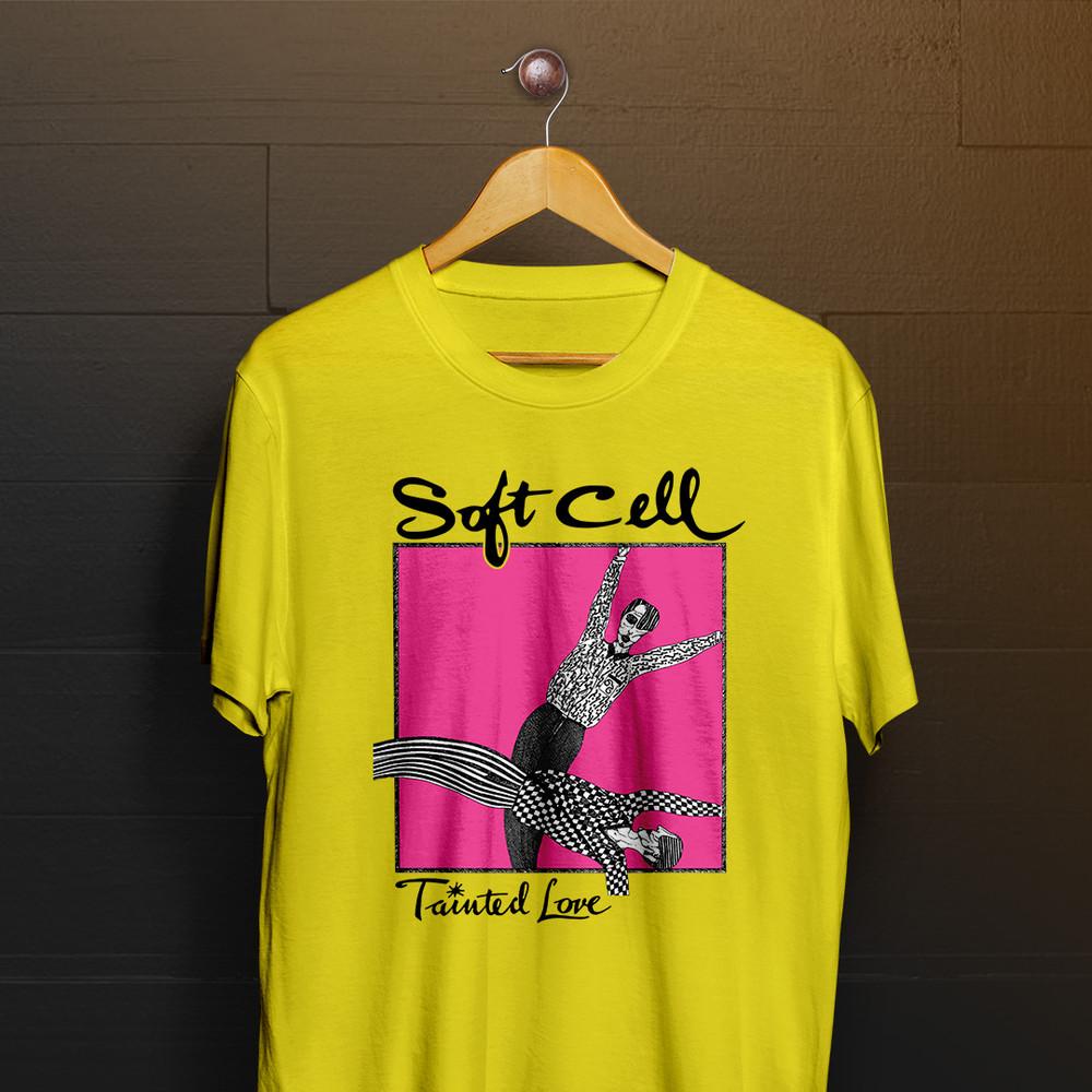 Soft Cell - Tainted Love - Logo Short Sleeve Yellow All Size Shirt OB10 Unisex T-Shirt L