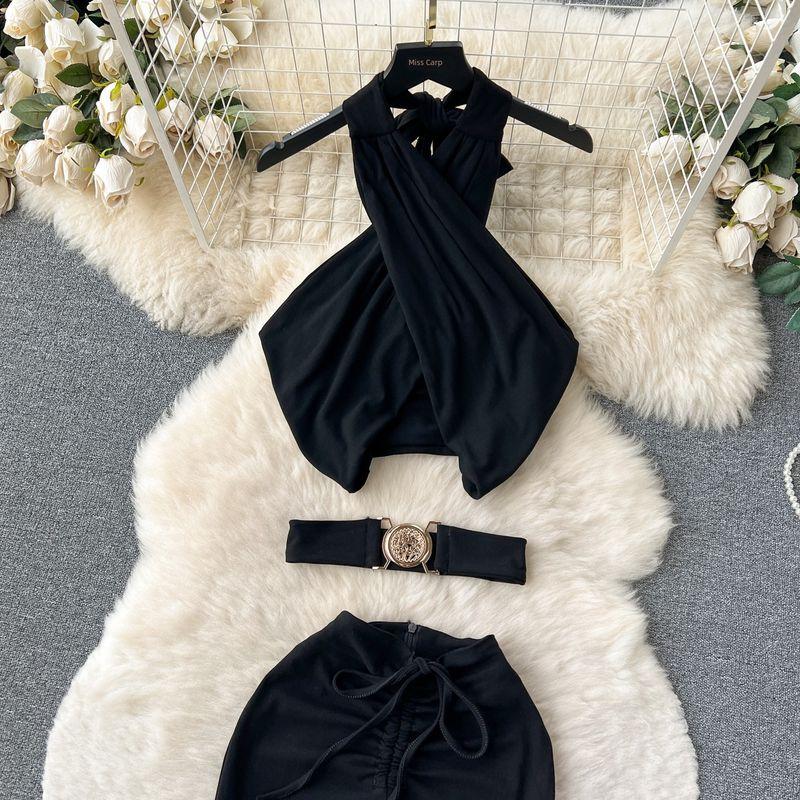 Cross American Retro Adult Lady Like Woman Wind Fishtail Fashion Suit