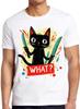Chat Quel Chat Noir Meurtrier Avec Couteau Halloween Film Cadeau T-shirt 2371