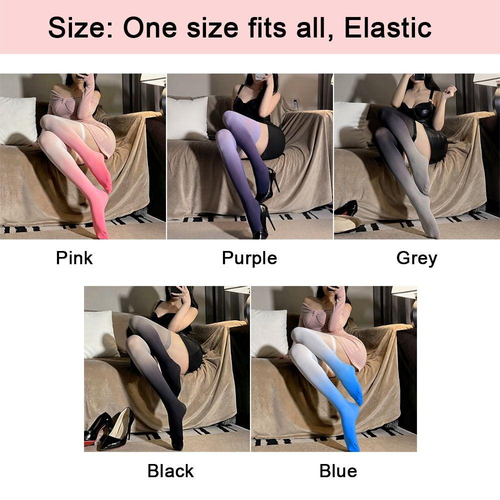 Gradient Color JK Over Knee Hosiery Japanese Style High Leg Socks Lolita Dress Outfit