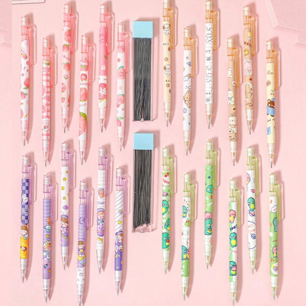 Peach Mechanical Pencil Animals Press Pen Writing Tool Automatic Pencils  Student