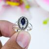 Natural Iolite Gemstone Handmade 925 Solid Sterling Silver Gift Ring S.11 Q0Z04