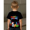 European sizes 3D Printed Polyester Boys Tee | Numberblocks Fun Design Vibrant characters and show logo showcase educational cartoon fashion