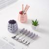 Creative Fruit Fork and Spoon Set Candy Color Coffee Dessert Spoon Ceramic Storage Tank  Watermelon