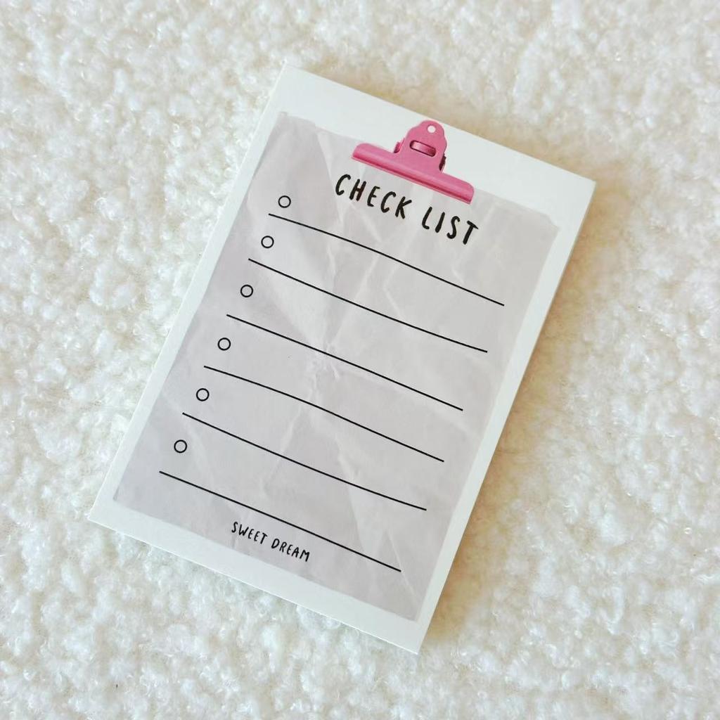 Original Korean High-end Sticky Notes Book Super Textured Cultural Creative Style Cream Color Sticky Notes Study Memo Notebook