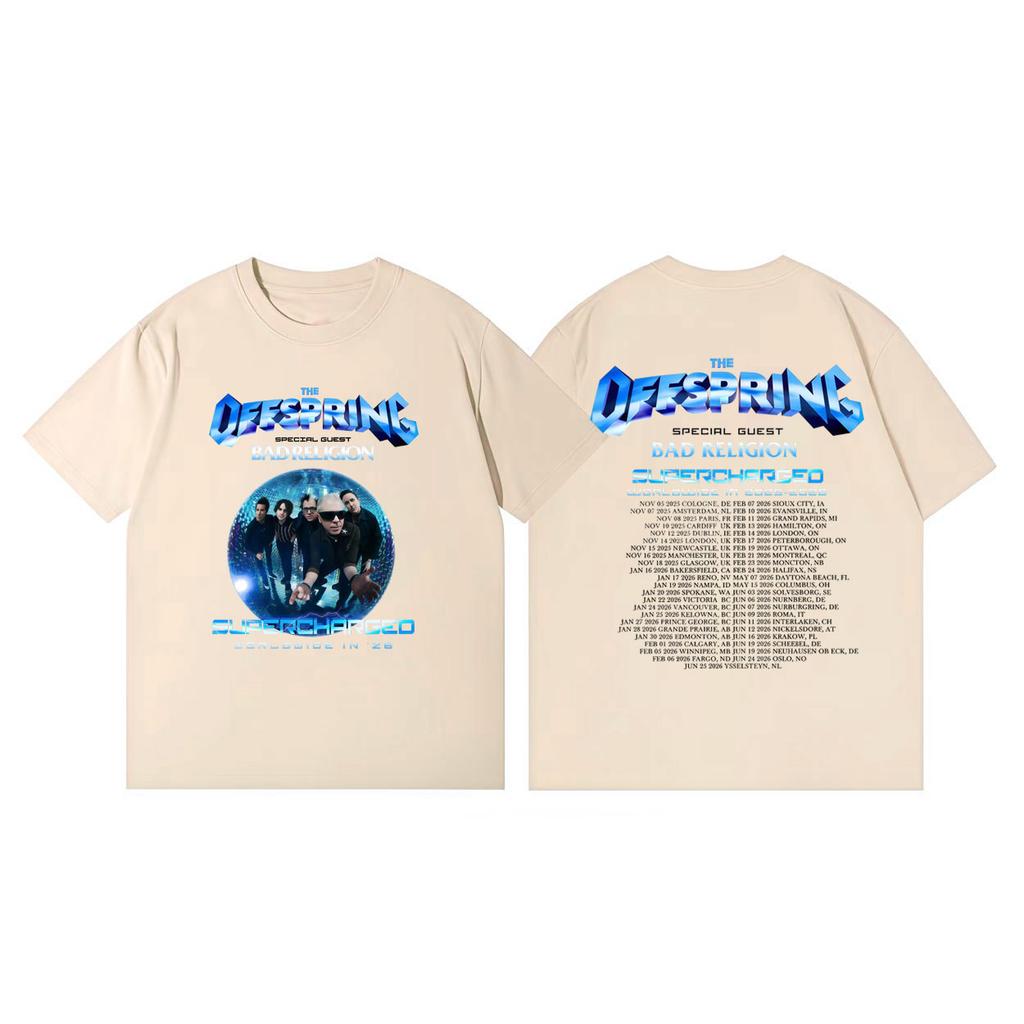 Punk Rock The Offspring Tour 2026 Graphic T Shirts Fashion Y2k Oversized Tshirts Men Women Casual Cotton Short Sleeve Tshirt