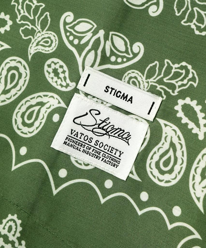 STIGMA 23 Paisley Short Sleeves Shirts Khaki