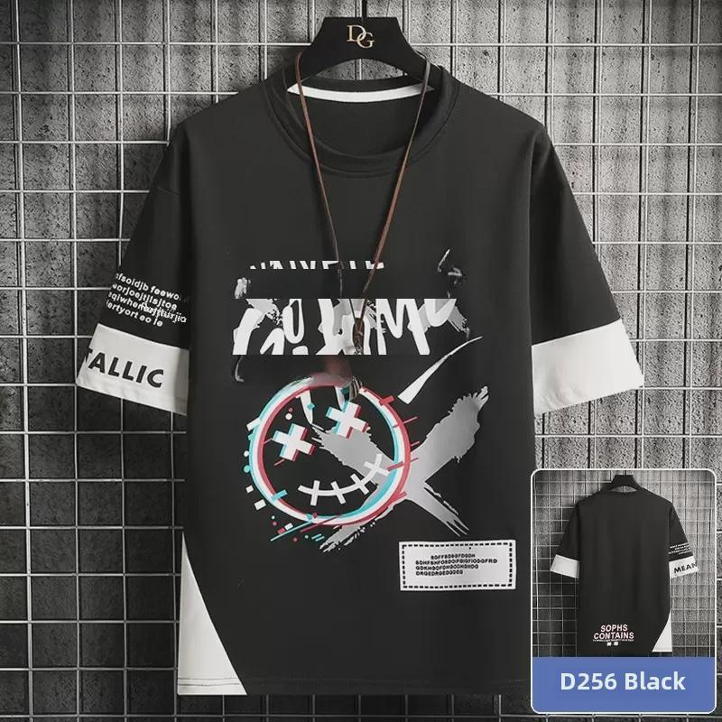 Korean Graffiti Short-Sleeve Suit: Trendy Spring/Autumn Streetwear