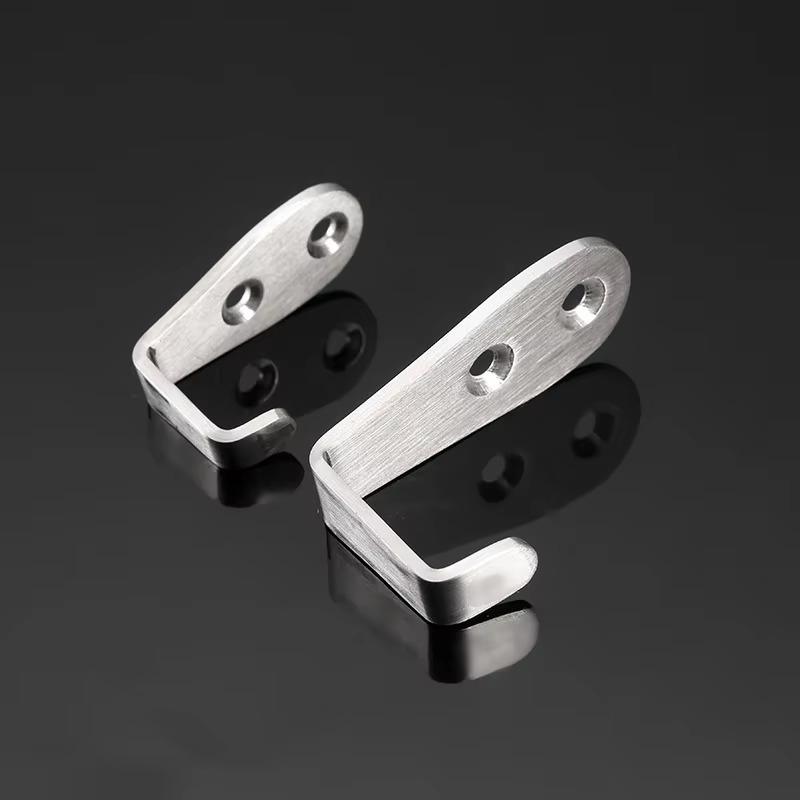 4/8PCS Stainless Steel Double Hole Wall Hook Heavy Duty Waterproof for Bathroom Kitchen Hang Towel Coat Bag Key Accessories