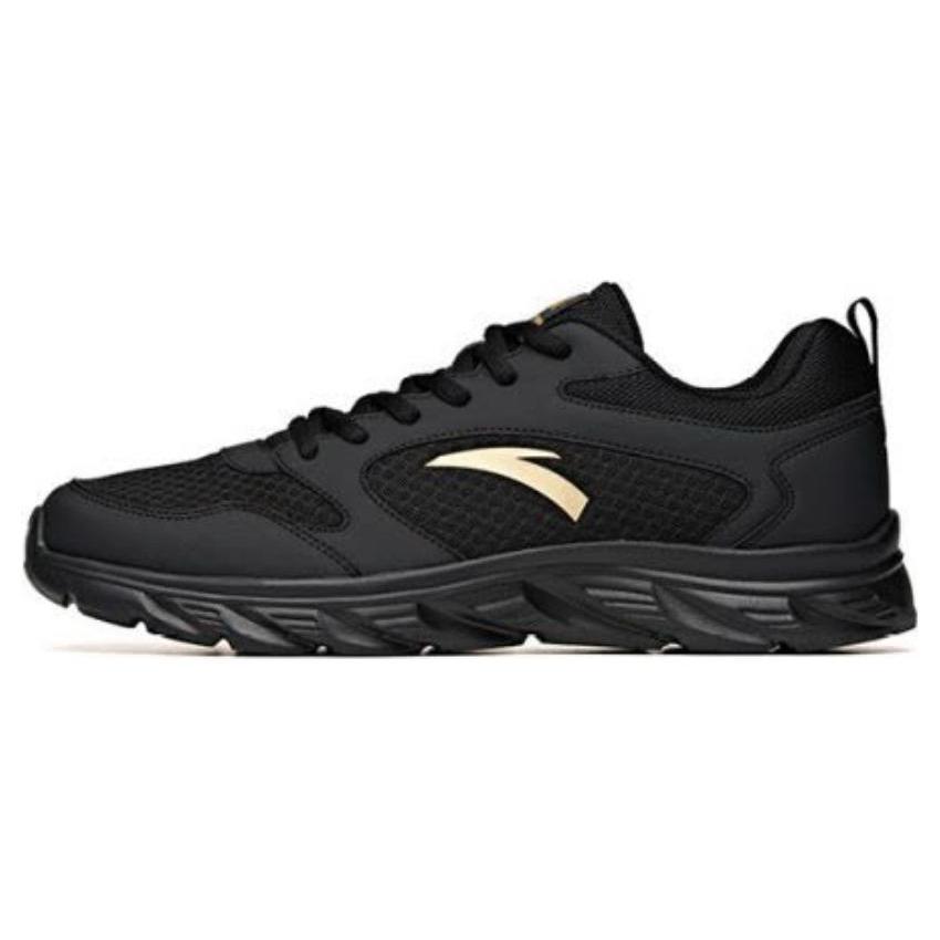 New Anta Slip Resistant, Breathable, Lightweight Low Top Running Shoes Men's Black Gold 912525502F-4