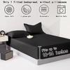 1 Ultra-tiefe Tasche Bettlaken, Schlafzimmer rein Schwarz Matt Bettlaken, Weiche und atmungsaktive Bettwäsche (Geeignet für 45-60 cm Matratzen)