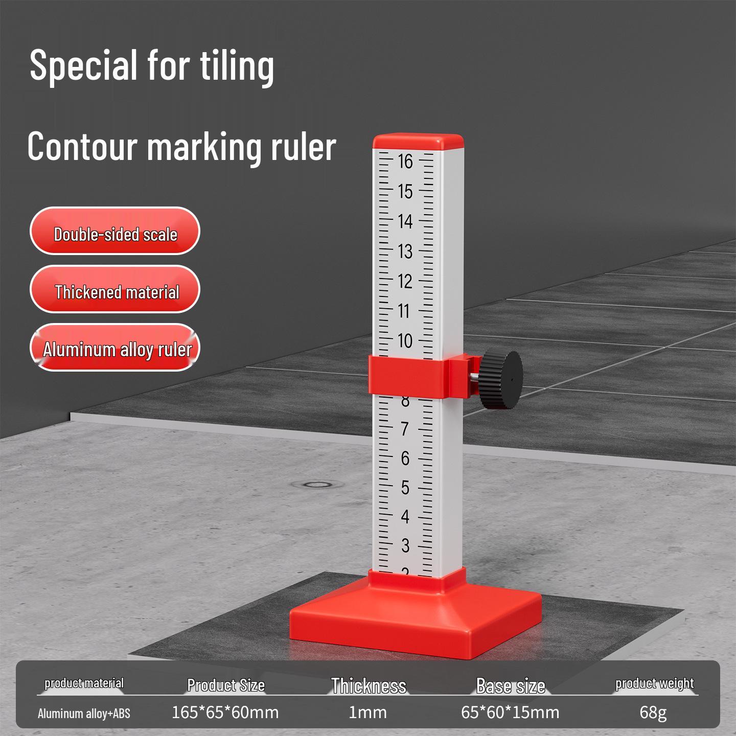 Tiler s Contour Level Ruler: Tile Height Positioning & Level Difference Indicator