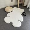 Cute Bear Plush Rug - Decorative Bedroom Mat for Children's Room