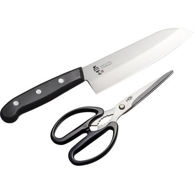 Wahei Knivar Santokukniv Gyutokniv 2-delat set Tsubame Sanjo Tillverkad i Japan Tsubame San EM-069