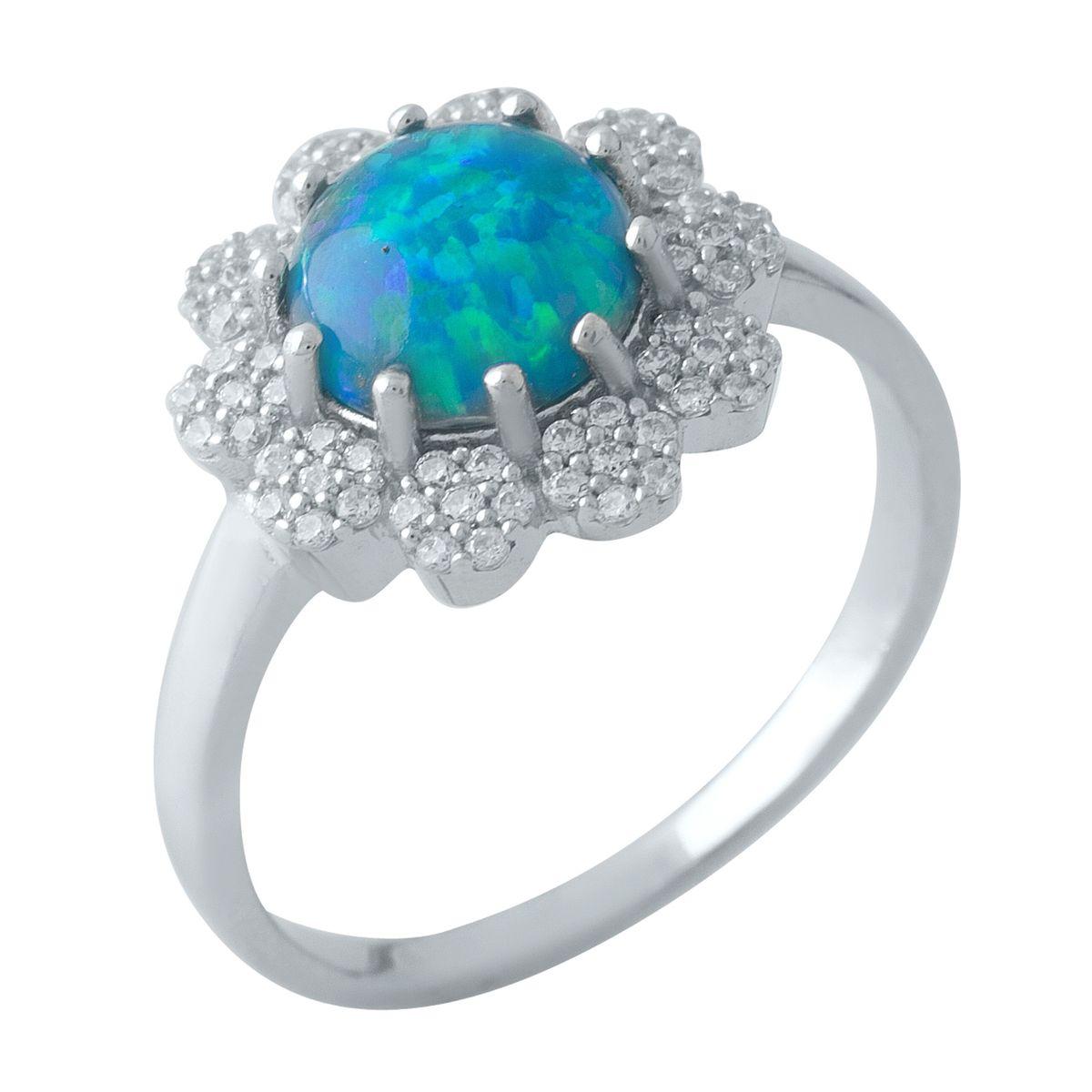 

Срібна каблучка з опалом 0.925ct (1970454) 3.29 гр. 925 проби 17