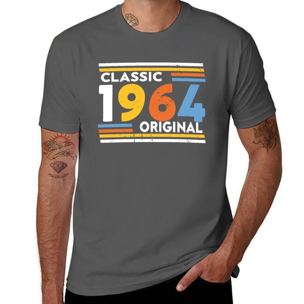 Vintage 1964 Original Parts Birthday 1964 classic original funny gifts birthday TShirt Plus Size Summer Casual TShirt