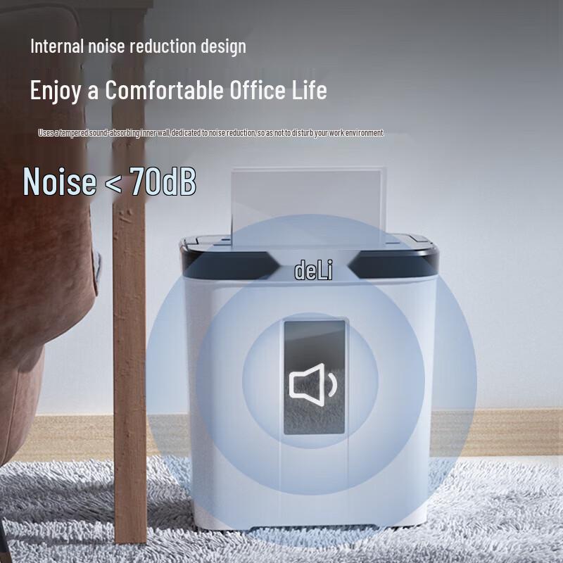 Deli 4-Level Cross-Cut Desktop Paper Shredder CN plug (adapter included)