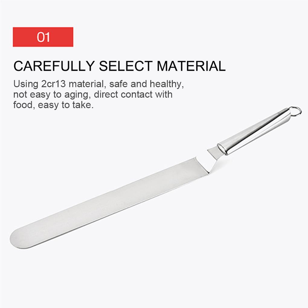 Spatulă pentru prăjituri Dispozitiv de feliere unt 10 inch din oțel inoxidabil Gadget de bucătărie de lungă durată Patiserie Restaurant Instrument de feliere Răzuitoare pentru cremă