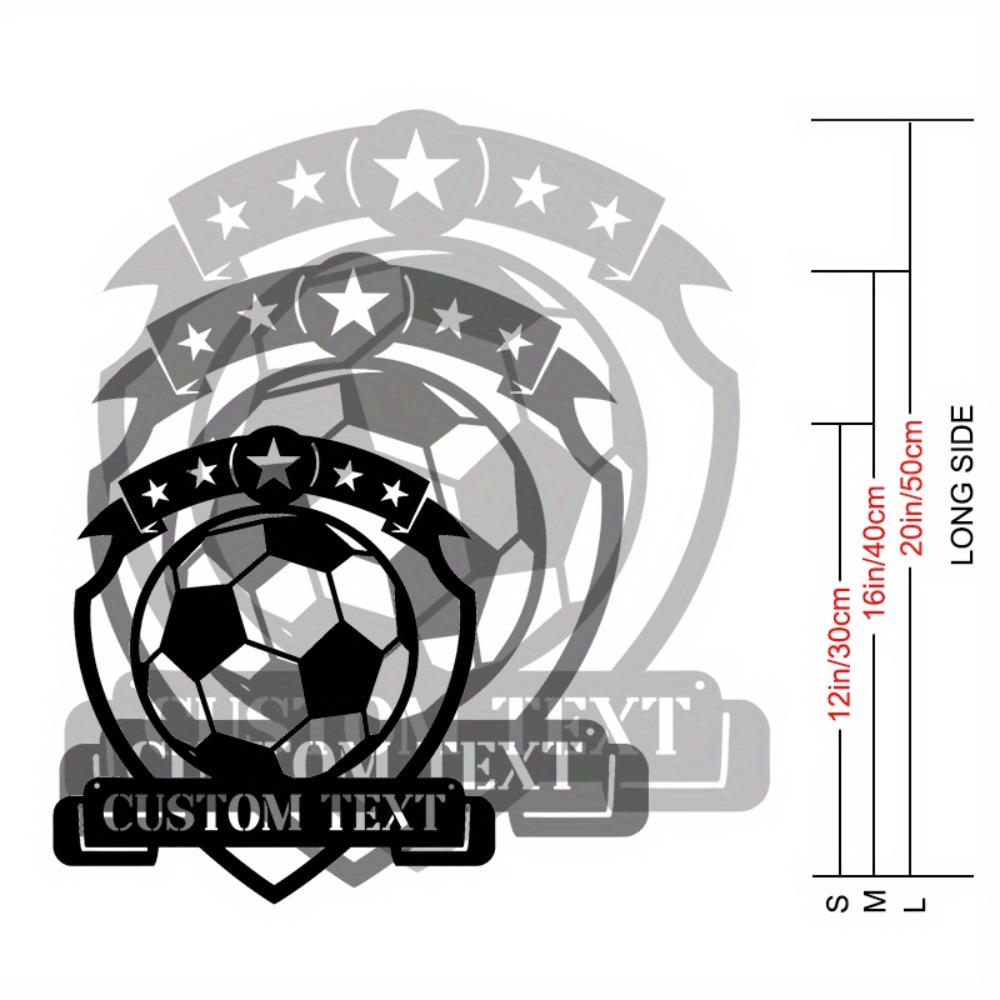 

Soccer Metal Wall Art Personalized Soccer Gift Man Cave Decor Football Wall Sign Sports Sculpture S