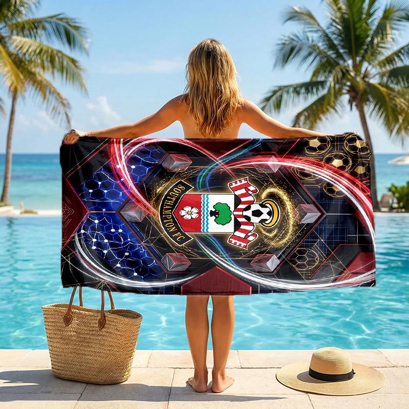 Southampton Football Beach Towel Soft Microfiber Summer Towel Quick Dry Absorbent Towel for Beach Swimming Pool Travel