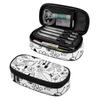 Pen Case Strong Polyester Fabric High Capacity Zipper Closure with Mesh Pocket Removable Divider and Pen Slots for Boys Girls