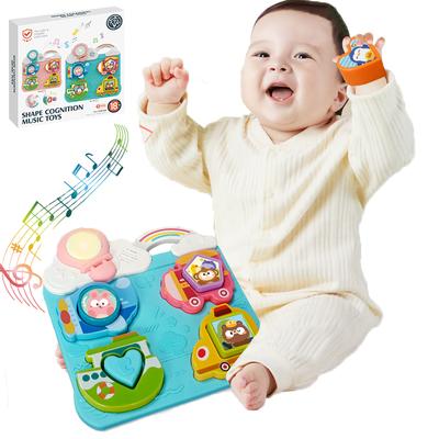 Montessori Baby Form Kognitives Zuordnungs-Brettspiel mit Ton Intelligenztraining Musikspielzeug Frühes Pädagogisches Puzzle-Spielzeug