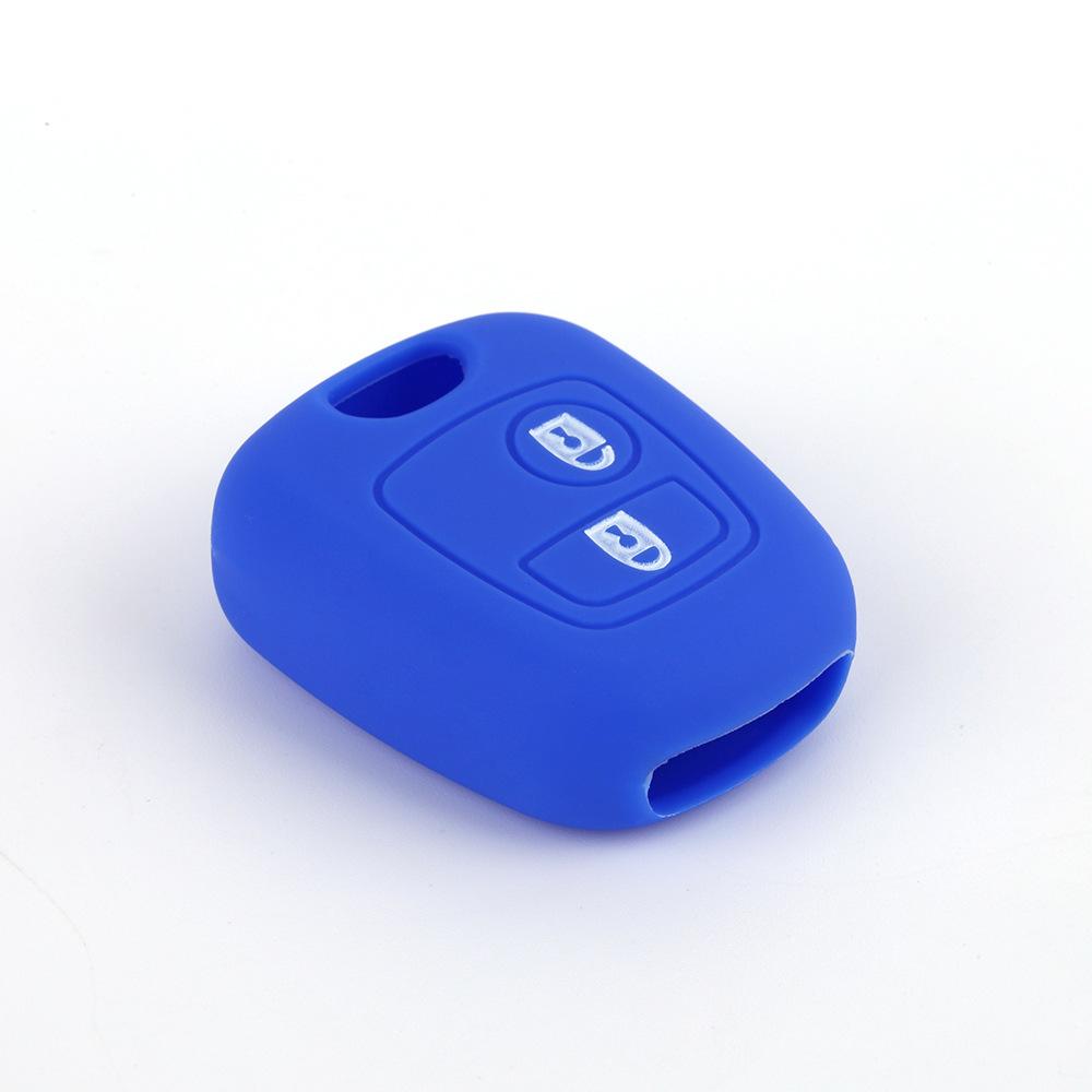 Suitable for Peugeot 206 Straight 2-button Silicone Key Cover Citroen Key Bag Citroen Picasso Remote Control Cover