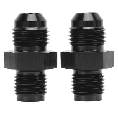 1 Pair 6An To 1 2 20 Inverted Flare Adapter Metal Structure Transmission Cooler Adapter Fitting Black