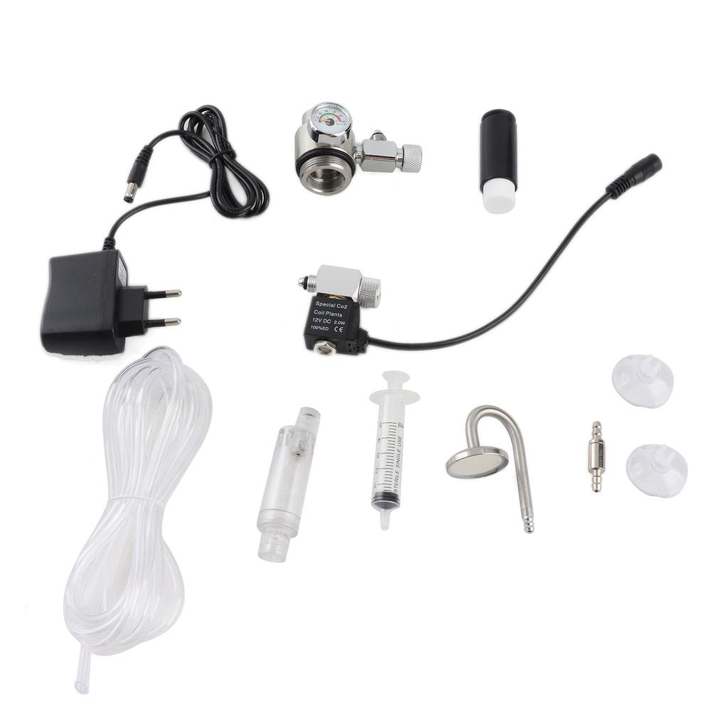 CO2 Generator System Aquarium Carbon Dioxide Generator Kit with Stainless Steel Bottle and Refiner