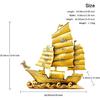 Brass Dragon Head Sailboat Feng Shui Statue – Chinese Smooth Sailing & Prosperity Figurine for Entryway, Home Office Desk or Shelf Decor, Gift for