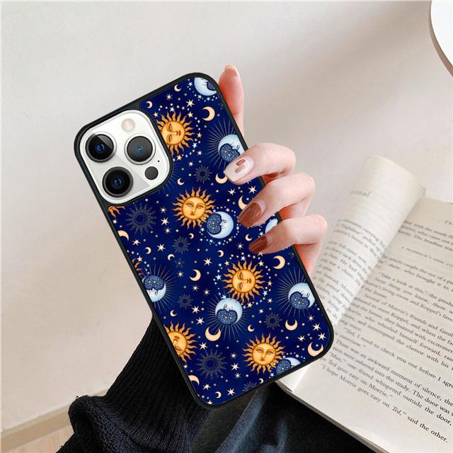 Sun Moon Face Coque Shell For iPhone 17 Air 15 16 14 13 12 Pro Max 11 Pro Max Plus Phone Case Cover