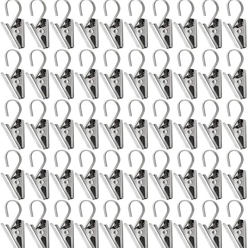 10PCS Stainless Steel Curtain Clips with Hook for Curtain, Photos, Home Decoration Outdoor Christmas Party Wire Holder