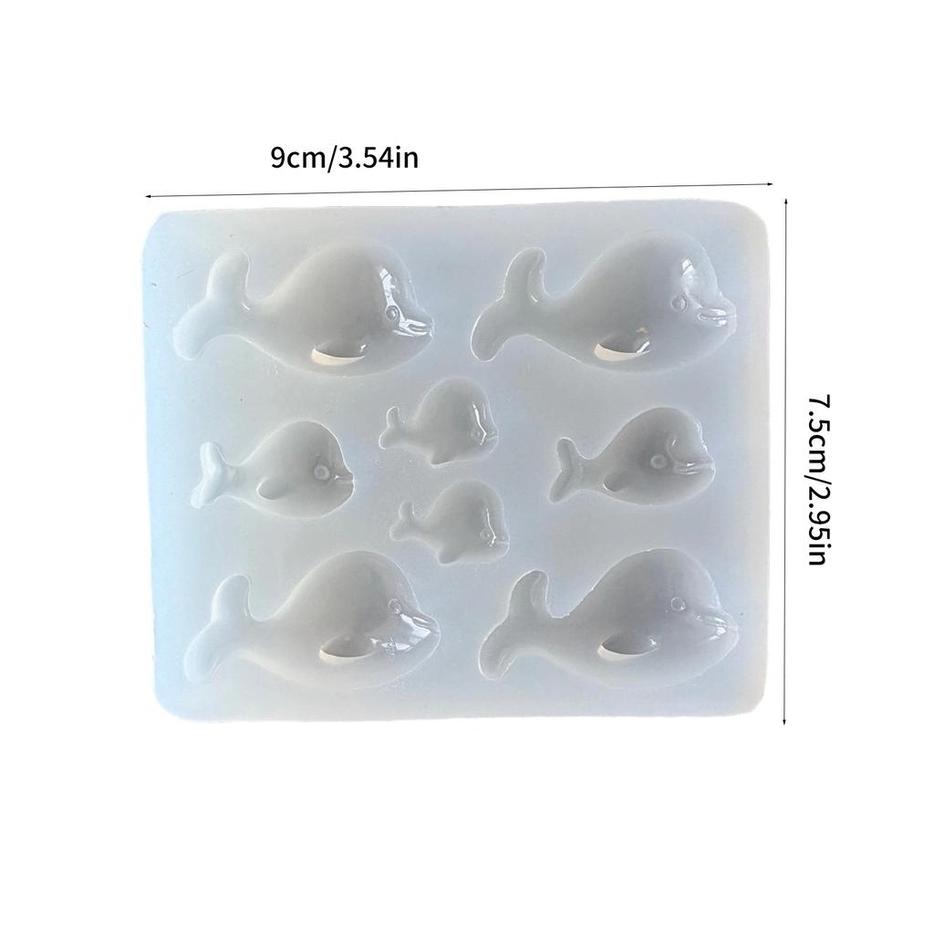 Silicone Mold Dolphin Shaped Accessories Mould Unique Epoxy Resin Jewelry Making Molds for Crafting Enthusiasts
