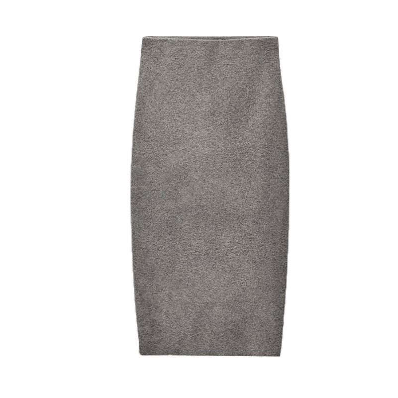 

Fall and Winter New Arrival Slim Looking High Waist Hip Knitwear Straight Skirt 2893153 V Neck Double Breasted Outwear 2893152 Skirt L