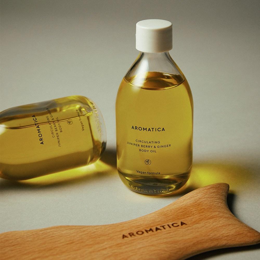 AROMATICA Circulating Body Oil Juniper Berry & Ginger Flavor, 100ml, 1 Unit