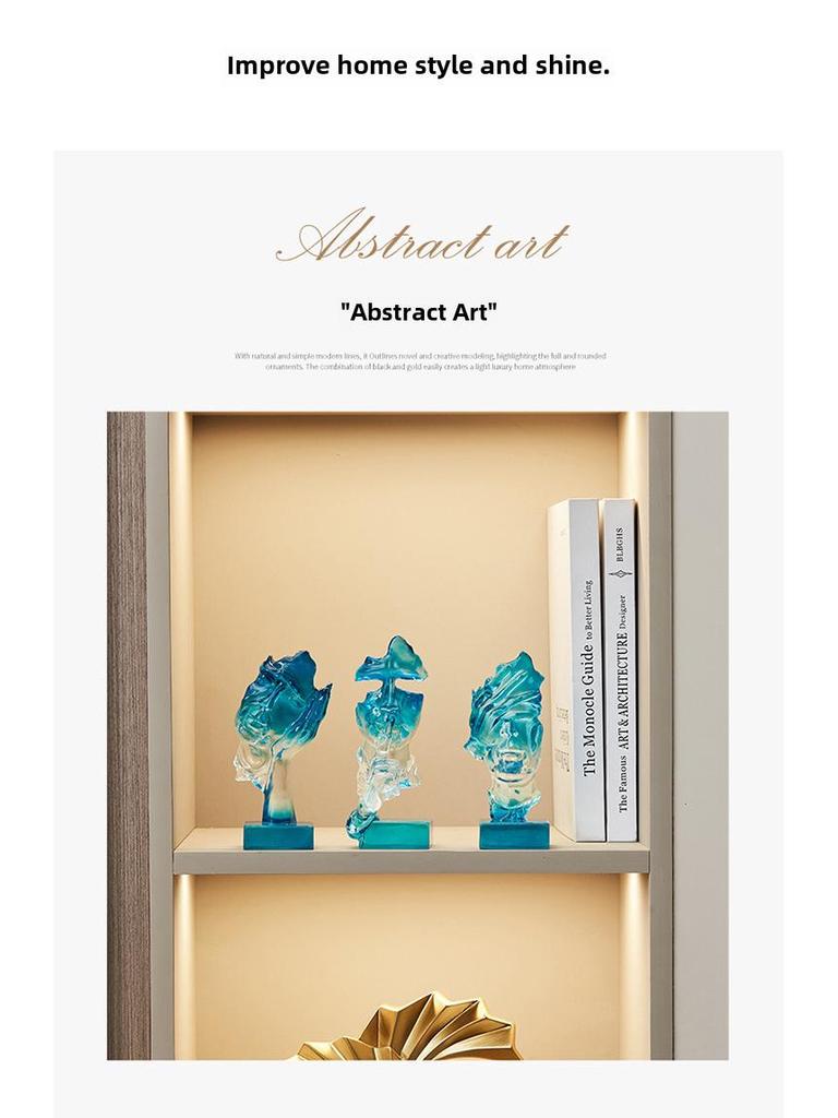 Modern Abstract Wine & TV Cabinet Decoration - Light Luxury for Living Room, Porch, or Office - Free Shipping