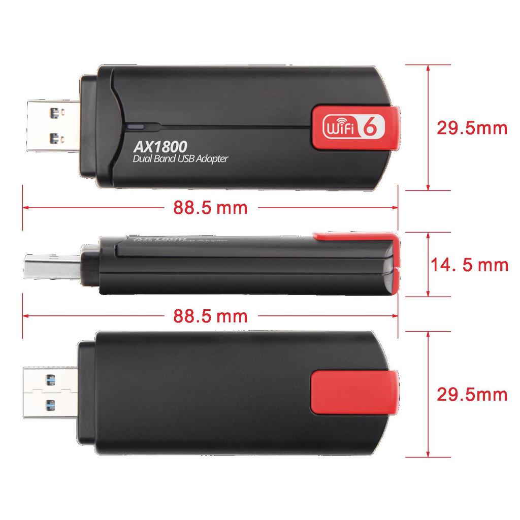 WiFi6 Dual-Band USB 3.0 Wireless Network Adapter MTK7921