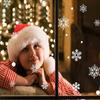 Christmas White Snowflakes Window Clings Decal Stickers Ornaments for Winter Frozen New Year Party Supplies Decorations
