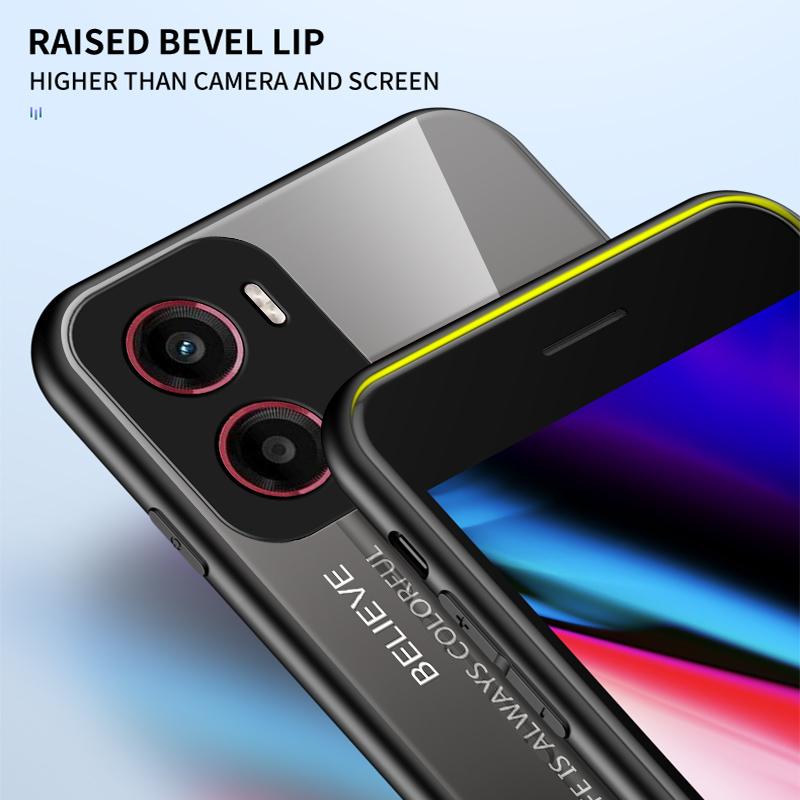 For Motorola Moto G05 4G Case Anti-Scratch Tempered Glass+PC+TPU Phone Cover