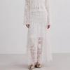 DIMANAF 2026 New Holiday Skirt Women Knitting Lace Solid Hollow Out Sexy Hollow Summer Style Loose Basic Dress