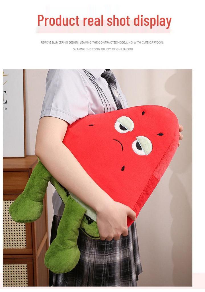 Cute Watermelon Plush Pillow - Home, Car, Sofa, or Dorm Backrest for Women's Comfort