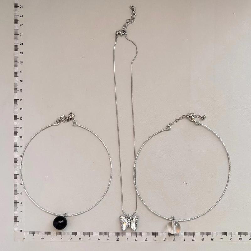Fashion Acrylic Ball Pendant Metal Necklace for Women Hot Girls Harajuku Niche Necklace Sweet Cool Y2k Jewelry 2023