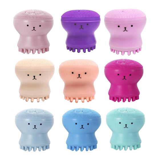 Face Brush Soft Silicone Facial Cleanser Sensitive Skin Deep Pore Cleansing Exfoliating Massage Brush Heads Waterproof Skincare Tool
