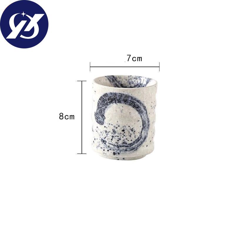 Japanese Ceramic Retro Hand-painted Teacup Household Stoneware Water Mug Office Restaurant Drinkware