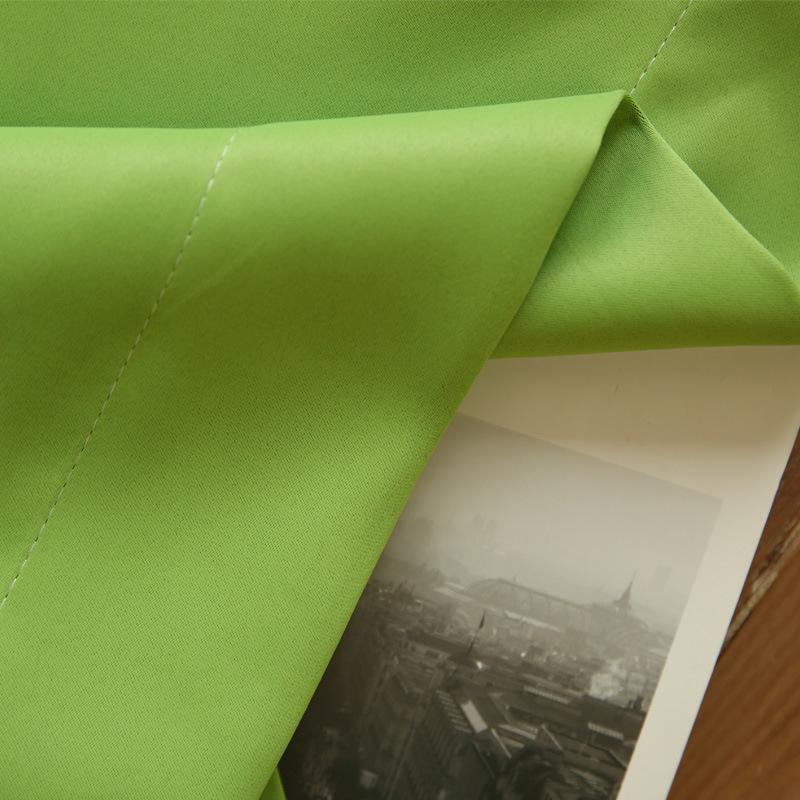 American Simple Solid Color Splicing Physical Shading High-Precision Curtain Fabric Finished Product Custom Bedroom Living Room