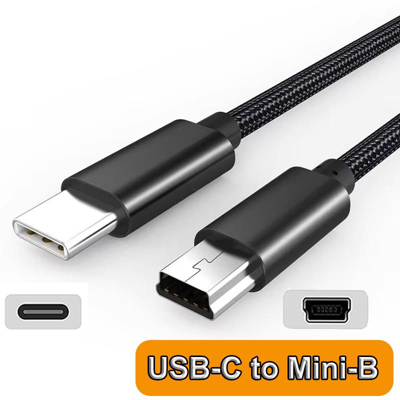 USB Type C to Mini USB Adapter Cable for Camera MP3 MacBook Pro USB-C to Mini-B Charging Power data cable Type C to USB mini-B 0.5m чёрный
