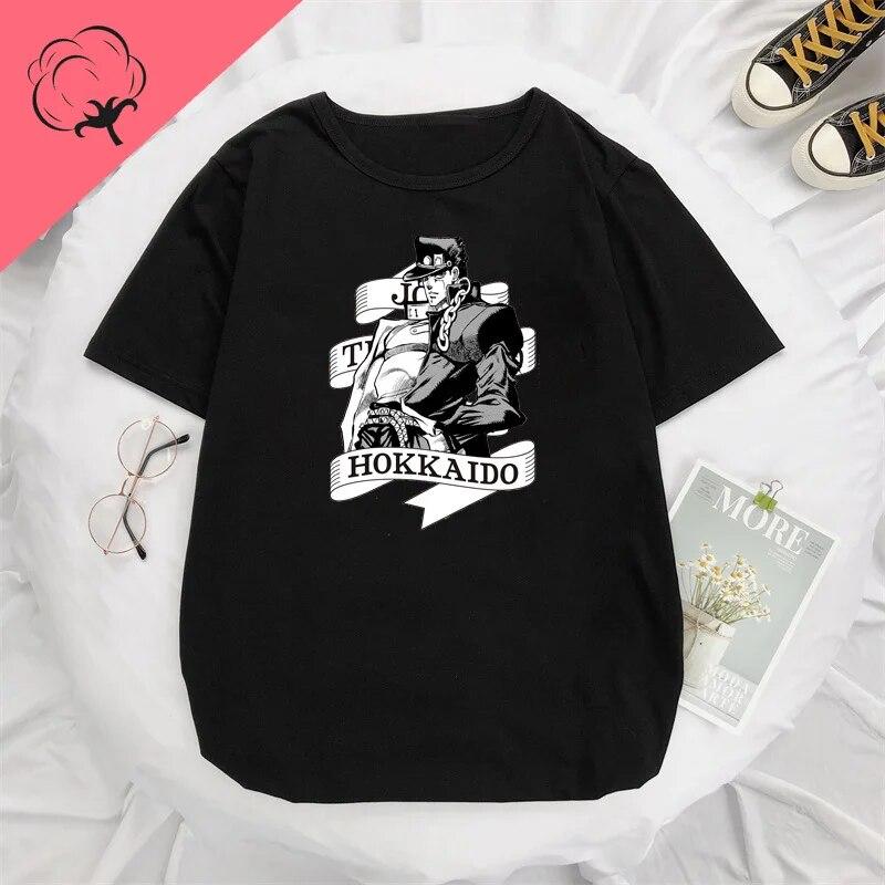 Kawaii Clothes Jojo Bizarre Adventure T Shirt Unisex Anime Tops Harajuku Unisexga Streetwear Unisex Casual Tee Ropa Hombre Masculinas