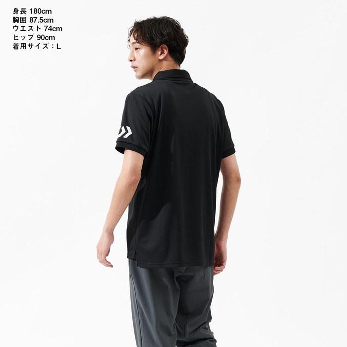 [Daiwa] Short-Sleeve Polo Shirt DE-7925 Black x White WM