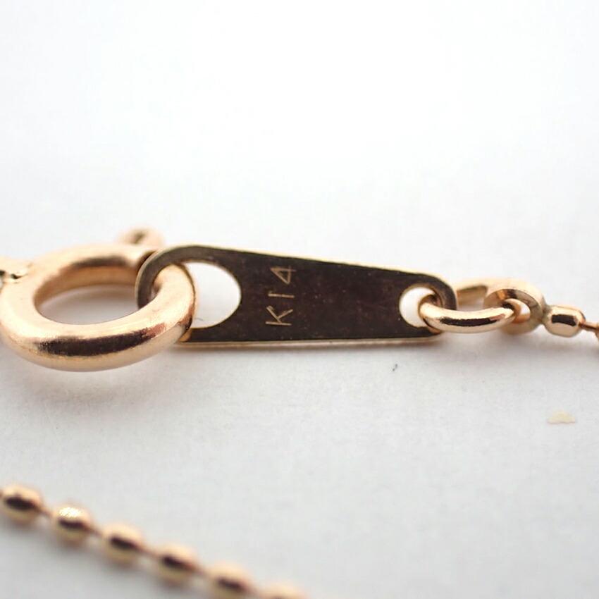 [Used] K14PG Diamond/0.34ct Necklace/Pendant/g512-35